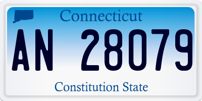 CT license plate AN28079