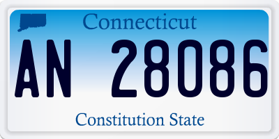 CT license plate AN28086