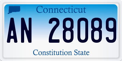 CT license plate AN28089