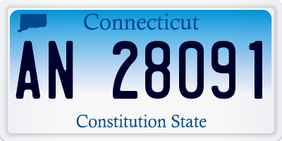 CT license plate AN28091