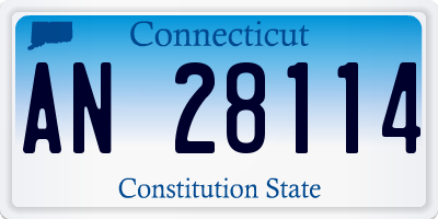 CT license plate AN28114