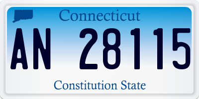 CT license plate AN28115