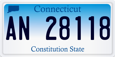 CT license plate AN28118