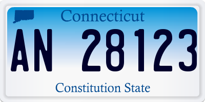 CT license plate AN28123