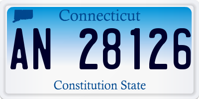 CT license plate AN28126