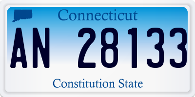CT license plate AN28133