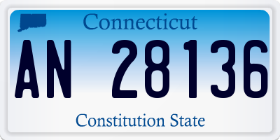 CT license plate AN28136