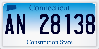 CT license plate AN28138