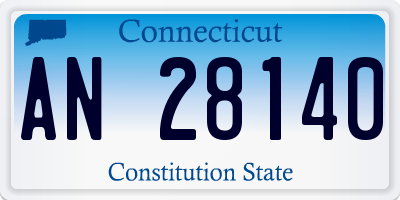 CT license plate AN28140