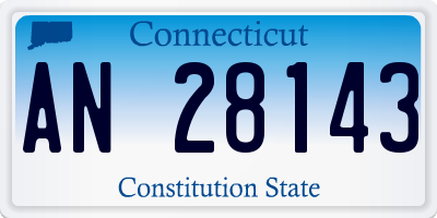 CT license plate AN28143