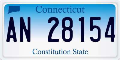 CT license plate AN28154