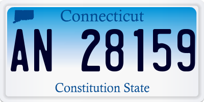 CT license plate AN28159