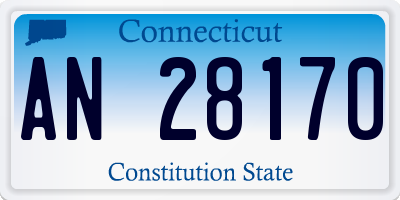 CT license plate AN28170