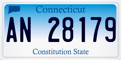 CT license plate AN28179