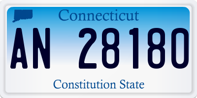 CT license plate AN28180
