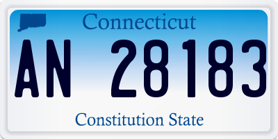 CT license plate AN28183