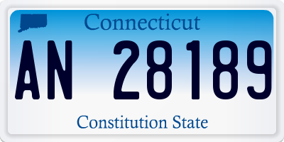 CT license plate AN28189
