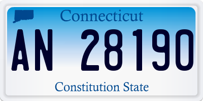 CT license plate AN28190