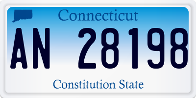 CT license plate AN28198