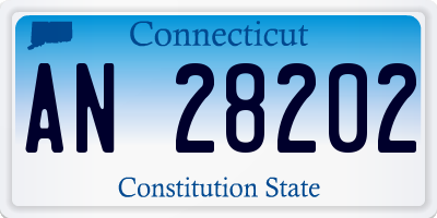 CT license plate AN28202