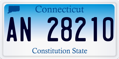 CT license plate AN28210
