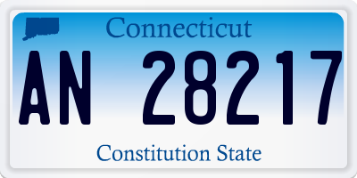 CT license plate AN28217