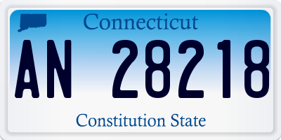 CT license plate AN28218