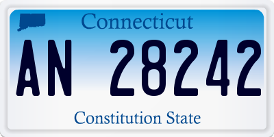 CT license plate AN28242