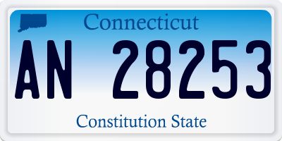 CT license plate AN28253