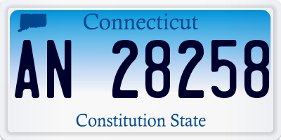 CT license plate AN28258