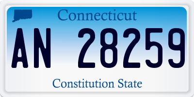 CT license plate AN28259