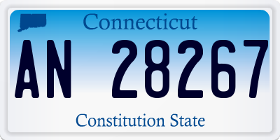CT license plate AN28267