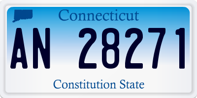 CT license plate AN28271