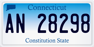 CT license plate AN28298