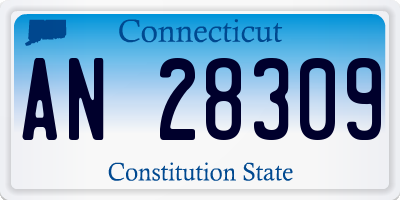 CT license plate AN28309