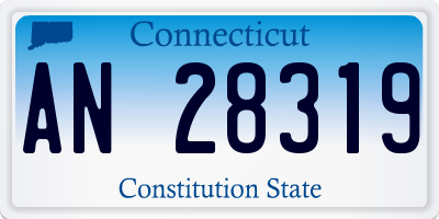 CT license plate AN28319