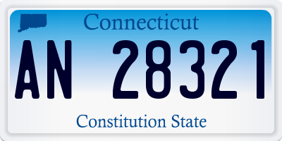 CT license plate AN28321