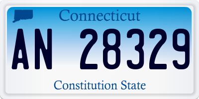 CT license plate AN28329