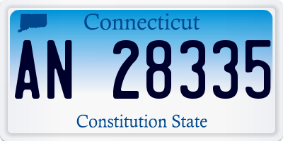 CT license plate AN28335