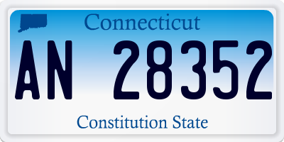 CT license plate AN28352