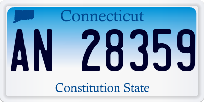 CT license plate AN28359