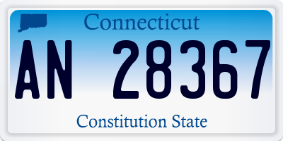CT license plate AN28367
