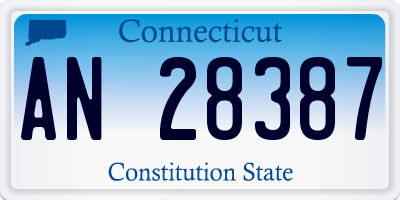 CT license plate AN28387