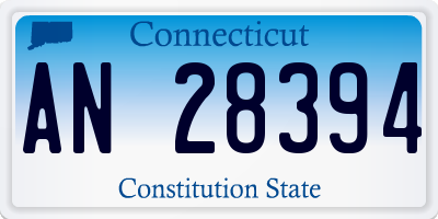 CT license plate AN28394
