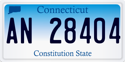 CT license plate AN28404