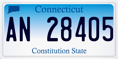 CT license plate AN28405