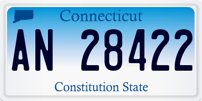 CT license plate AN28422