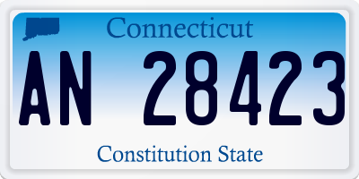 CT license plate AN28423