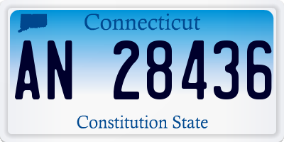 CT license plate AN28436