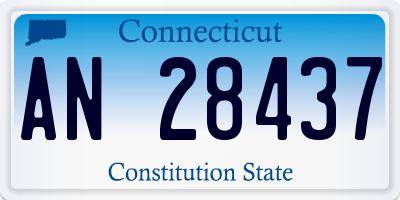 CT license plate AN28437
